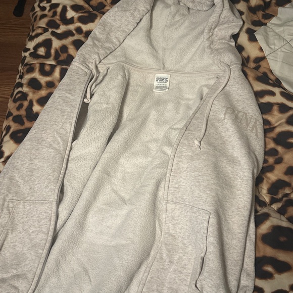 Victoria Secret White/Gray Hoodie Size S - Picture 1 of 1
